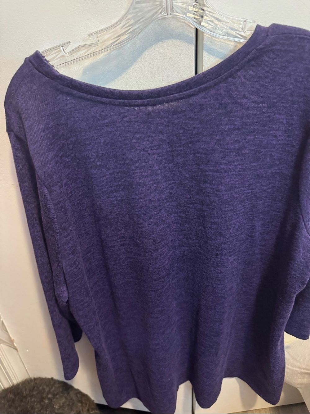 croft & barrow Purple Crewneck Knit Sweater